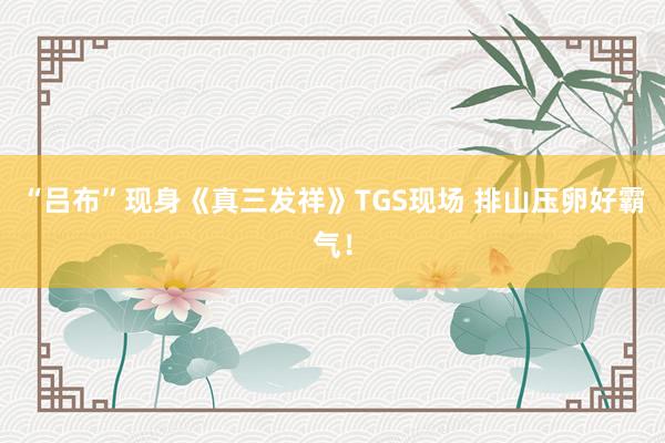 “吕布”现身《真三发祥》TGS现场 排山压卵好霸气！