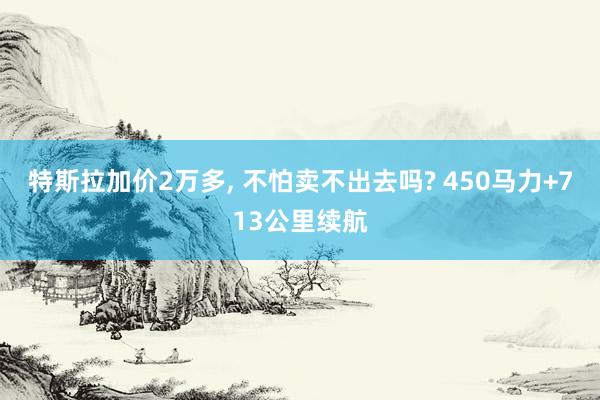 特斯拉加价2万多, 不怕卖不出去吗? 450马力+713公里续航